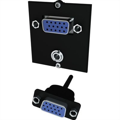 Modul pre BACHMANN, VGA + 3.5mm stereo jack, F/F, kábel 0.2m čierny