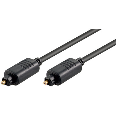 Kábel Toslink audio optický SPDIF prepojovací M/M 2m, ø5.0mm, čierny