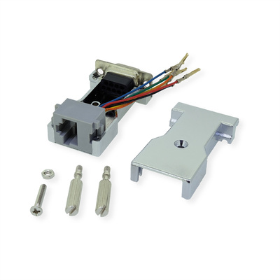 Adaptér/redukcia D-SUB 9pin, DB9/RJ45 F/F, neosadený
