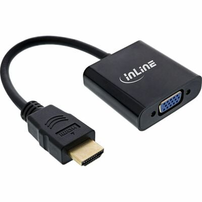 Konvertor HDMI na VGA+audio 15cm čierny, napájanie micro USB