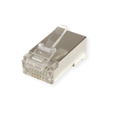 Konektor 8/8 RJ45 cat.6a, tienený, na lanko, s vložkou, 10ks/bal