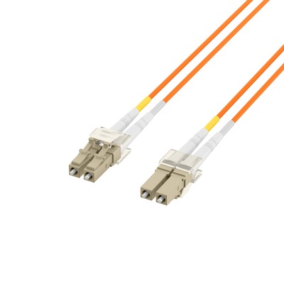 Fiber kábel LC-LC, 5m Duplex OM2(50/125µm), LSOH, 2mm, oranžový