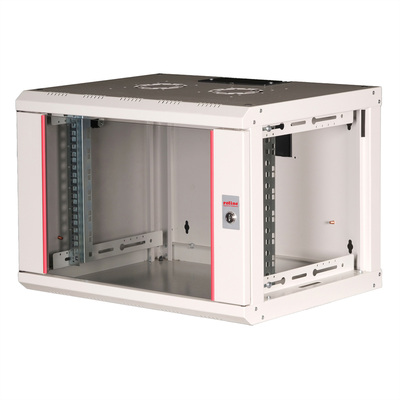 19" Rack na stenu 7U, sivý, 418x600x450mm (HxWxD), RAL7035, PRO, odnímateľné bočnice