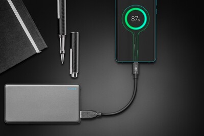Kábel USB 3.2 Gen 1, AM/CM Typ C 0.15m, 5Gbps, čierny