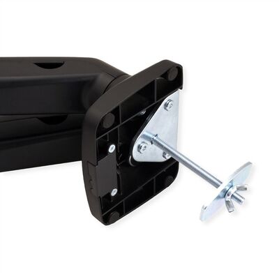 Držiak pre 2x monitor na stôl, úchyt o dosku, pneumatický, max 6.5kg rameno 450mm VESA 75/100 čierny