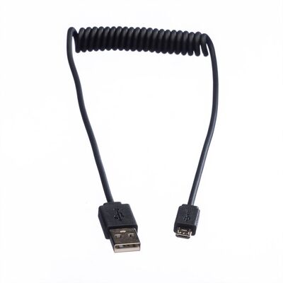 Kábel USB 2.0 A-MICRO-B M/M 1m, High Speed, čierny, krútený