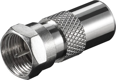 Adaptér IEC TV/F-konektor M/M, priamy, Zn, 10ks/bal