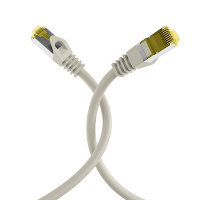 S/FTP (PiMF) Patchkábel LSOH 0.25m cat.7, sivý, Cu