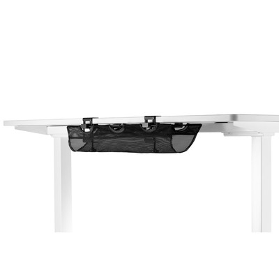 Káblový organizér, žľab na káble pod stôl, 610 x 240 x 160 mm (DxHxV), čierny