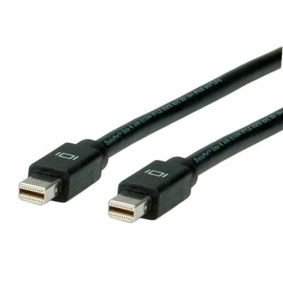 Kábel DisplayPort mini M/M 2m, 2K@60Hz, DP v1.1, 10.8Gbit/s, čierny