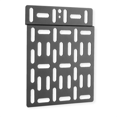 Držiak univerzálny pre média boxy (setobox, distribútor, switch), malý (202x160mm), kovový, čierny