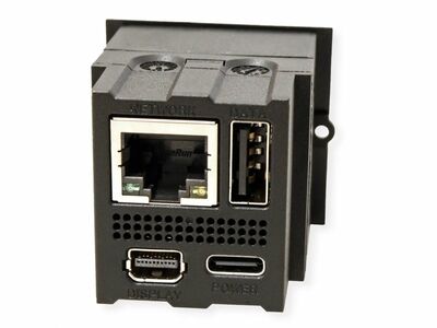 Modul pre BACHMANN, mini port replikátor pre PC,2x USB A + C (PD 100W), RJ45, Mini DP, čierny
