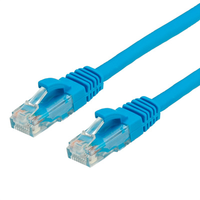 UTP Patchkábel 10m cat.6a, modrý, Cu