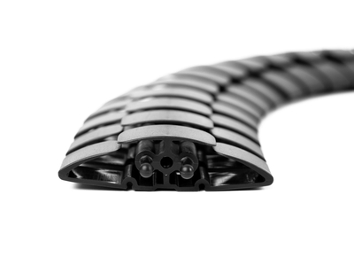 Káblový organizér Snake Pro "chrbtica", 2 komorový, 100cm, čierny