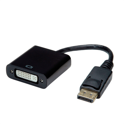 Adaptér DisplayPort na DVI-I M/F, 15cm čierny