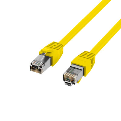 S/FTP (PiMF) Patchkábel LSOH 5m cat.8.1, žltý, Cu, 40GBit/s, 2000MHz