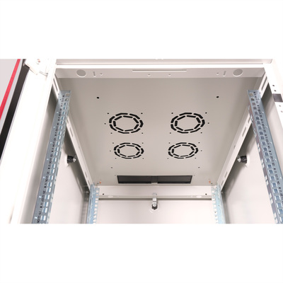 19" Rack na podlahu 26U, 1300x600x800mm (HxWxD), BASIC, sklenené dvere, sivý