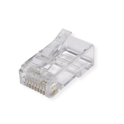 Konektor 8/8 RJ45 cat.6a/7, 10Gbit, netienený, na drôt aj lanko, AWG 23-26, 10ks/bal