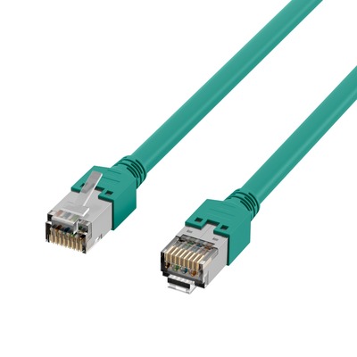 S/FTP Patchkábel PVC 10m cat.5e, zelený, Cu, Datwyler 5502 flex s TM11