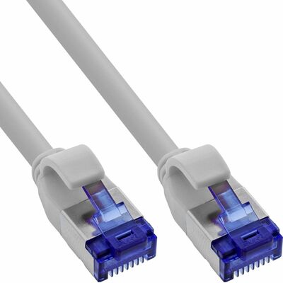 S/FTP (PiMF) Patchkábel LSOH TPE 1m cat.6a, sivý, slim, Cu, flexiblný