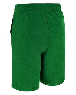 Krátke nohavice SIMPLY, pánske, s vreckami, špeciálna puff potlač, teplákové, bavlna, zelené L