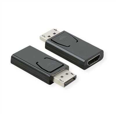 Adaptér DisplayPort/HDMI M/F, 2K@60Hz (DP 1.2, HDMI 1.4), priamy, čierny