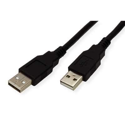 Kábel USB 2.0 A-A M/M 0.8m, High Speed, čierny