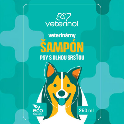VETERINOL šampón pre psy s dlhou srsťou 250ml