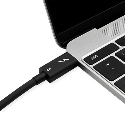 Kábel Thunderbolt 5 (USB 3.1 Typ C) M/M 1m, 80Gbps, Power Delivery 240w 48V5A, čierny