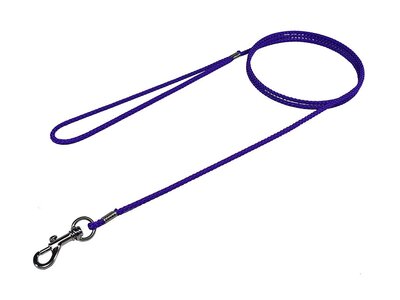 Vodítko výstavné (predvádzacie) s uškom, 3mm/1.3m, lanko, pre malé psy, modré