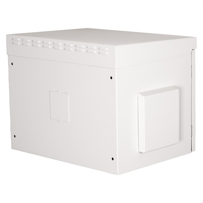 19" Rack na stenu 7U, sivý, 490x600x450mm (HxWxD), RAL7035, IP55, vonkajší, odnímateľné bočnice