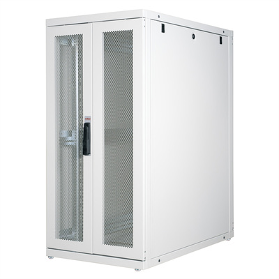 19" Rack na podlahu 26U, 1260x600x1000mm (HxWxD), PRO, Plexiglas, sivý