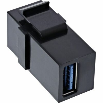 Modul USB 3.0 A/A, Keystone, čierny