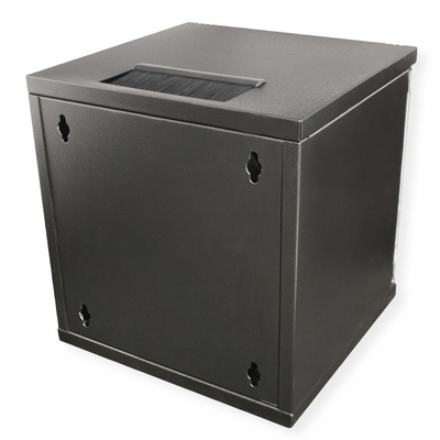 10" Rack na stenu 6U, čierny, 330x312x300 mm (HxWxD), RAL 9005