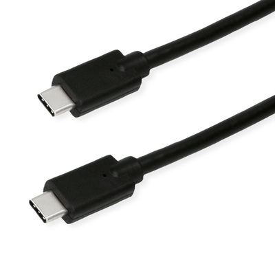 Kábel USB 3.2 Gen 2x2, Typ C CM/CM 0.5m, 20Gbps, PD 100w 20V5A, čierny, TPE, Eko balenie
