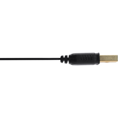 Kábel USB 2.0 A-MINI-B 5pin M/M 2m, High Speed, čierny, plochý