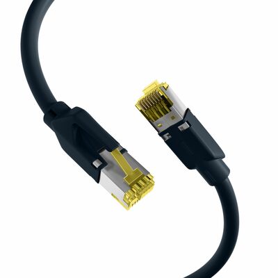 S/FTP (PiMF) Patchkábel LSOH 1.5m cat.7, čierny, Cu, Dätwyler 7702 Flex s TM31