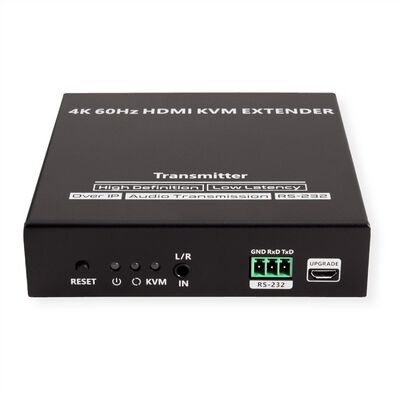 Predĺženie KVM cez TP/IP (LAN) do 120m, HDMI, USB, Audio, RS232, s lokálnym monitorom, 4K@60Hz