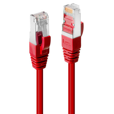 S/FTP (PiMF) Patchkábel LSOH 0.3m cat.6, červený, Cu