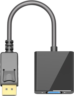 Adaptér DisplayPort na VGA, 15cm čierny, DP ver. 1.1