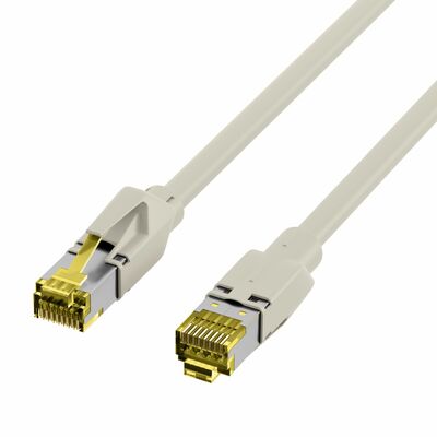 S/FTP (PiMF) Patchkábel LSOH, 40m cat.6a, sivý, Cu, Draka UC900 s TM31