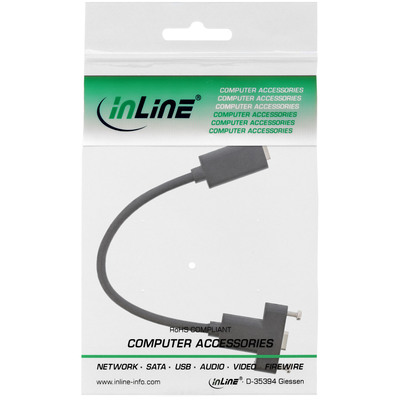 Kábel USB 3.2 Gen 2, Typ C CF/CF 0.2m, 10Gbps, PD 100w, čierny, s panelovým konektorom