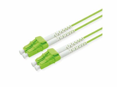 Fiber kábel LC-LC, 7m Duplex OM5(50/125µm), LSOH, low-loss konektor, 2mm, zelený