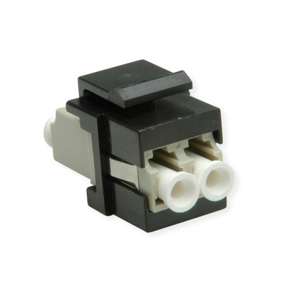 Konektor Keystone LC Duplex F/F, Simglemode OS2, čierny