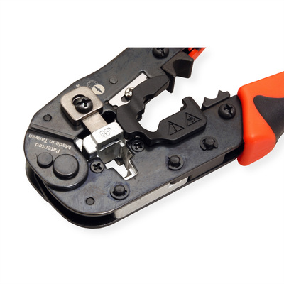 Kliešte krimpovacie na konektor RJ45 (8P8C), s nastavitelnou čeľustou pre konektor na lanko / drôt