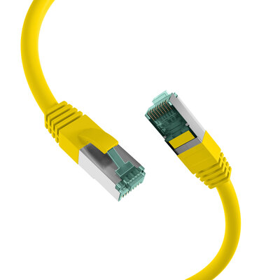 S/FTP (PiMF) Patchkábel LSOH 0.25m cat.6a, žltý, Cu