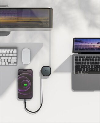 Kábel USB 2.0 Typ C CM/CM 1m, High Speed, Power Delivery 15w 5V3A, čierny, samonavíjací