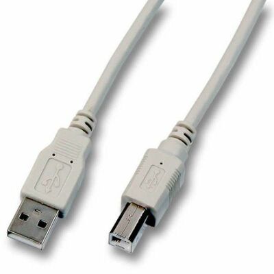 Kábel USB 2.0 A-B M/M 3m, High Speed, sivý, tienený