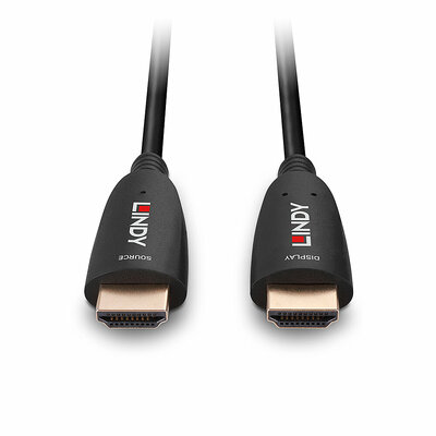 Kábel HDMI M/M 50m, Ultra High Speed+Eth, 8K@60Hz, HDMI 2.1, čierny, jednosmerný, aktívny, optický