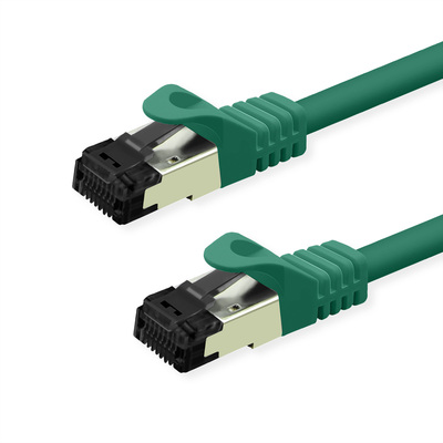 S/FTP (PiMF) Patchkábel LSOH 1m cat.8.1, zelený, Cu, 40GBit/s, 2000MHz